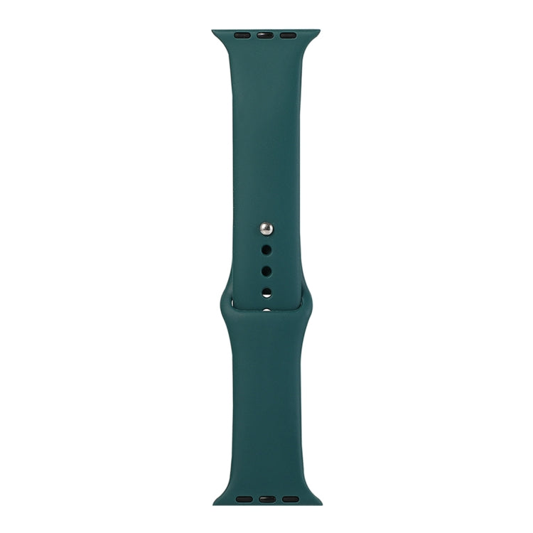 Lisslune | For Apple Watch Series 9&8&7 41mm / SE 3&SE 2&6&SE&5&4 40mm / 3&2&1 38mm Silicone Watch Band, Short Section (Women)(Dark Green)