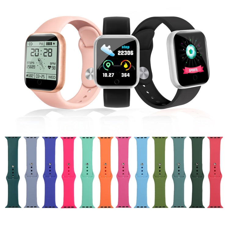 Lisslune | For Apple Watch Series 9&8&7 41mm / SE 3&SE 2&6&SE&5&4 40mm / 3&2&1 38mm Silicone watch band, Short section (Women)(Fragrant green)