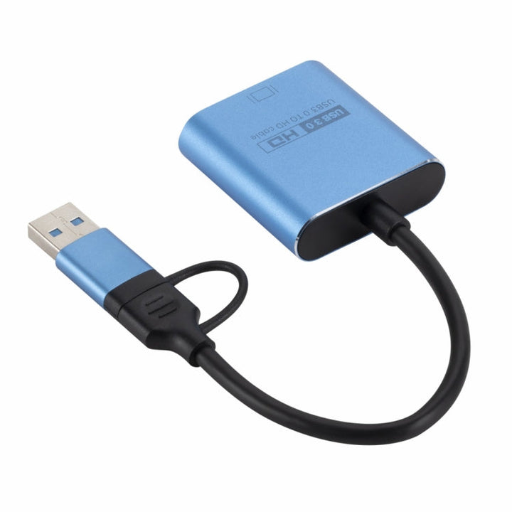 Lisslune | V05B USB + USB-C / Type-C to HDMI Adapter Cable