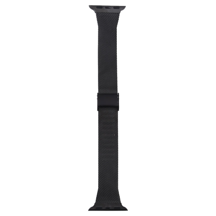 Lisslune | For Apple Watch Series 9&8&7 41mm / SE 3&SE 2&6&SE&5&4 40mm / 3&2&1 38mm Milanese Stainless Steel Watch Band (Black)