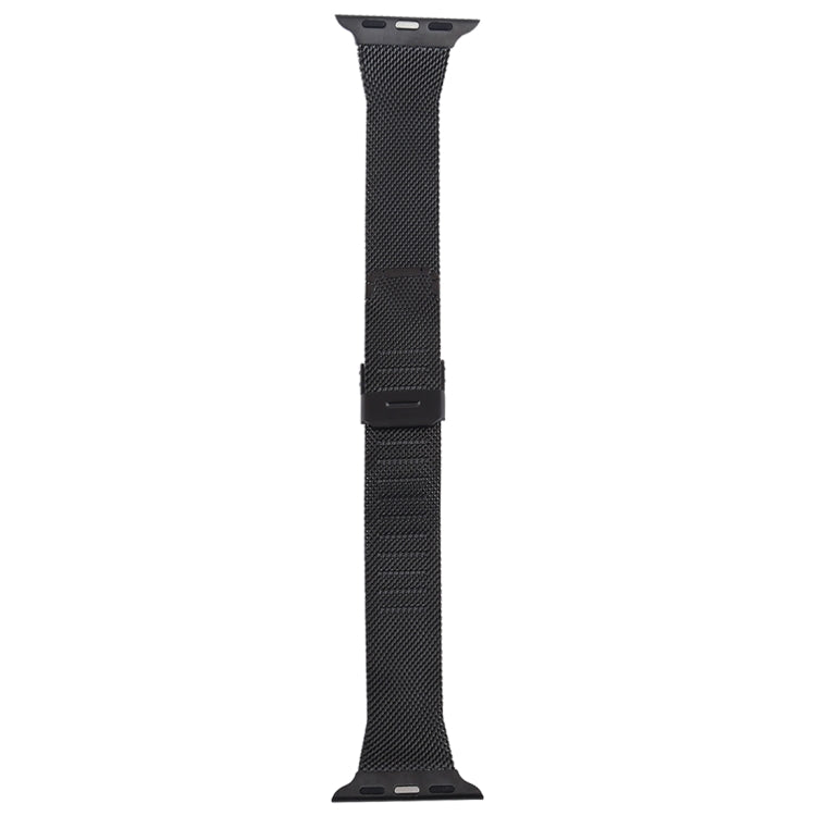 Lisslune | For Apple Watch Series 9&8&7 41mm / SE 3&SE 2&6&SE&5&4 40mm / 3&2&1 38mm Milanese Stainless Steel Watch Band (Black)