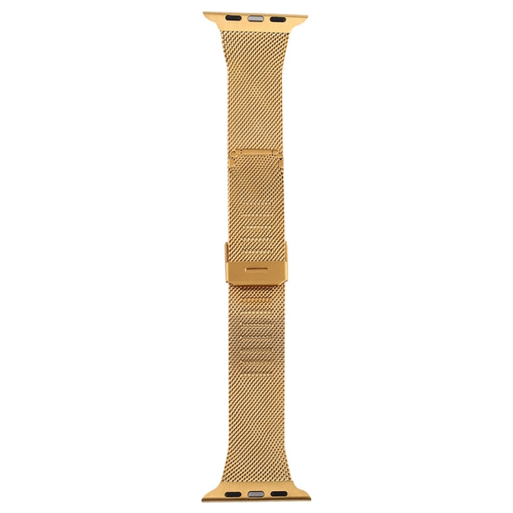 Lisslune | For Apple Watch Series 9&8&7 41mm / SE 3&SE 2&6&SE&5&4 40mm / 3&2&1 38mm Milanese Stainless Steel Watch Band (Gold)