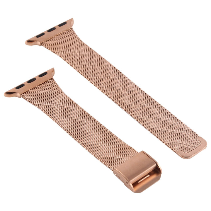 Lisslune | For Apple Watch Series 9&8&7 41mm / SE 3&SE 2&6&SE&5&4 40mm / 3&2&1 38mm Milanese stainless steel watch band (Rose Gold)
