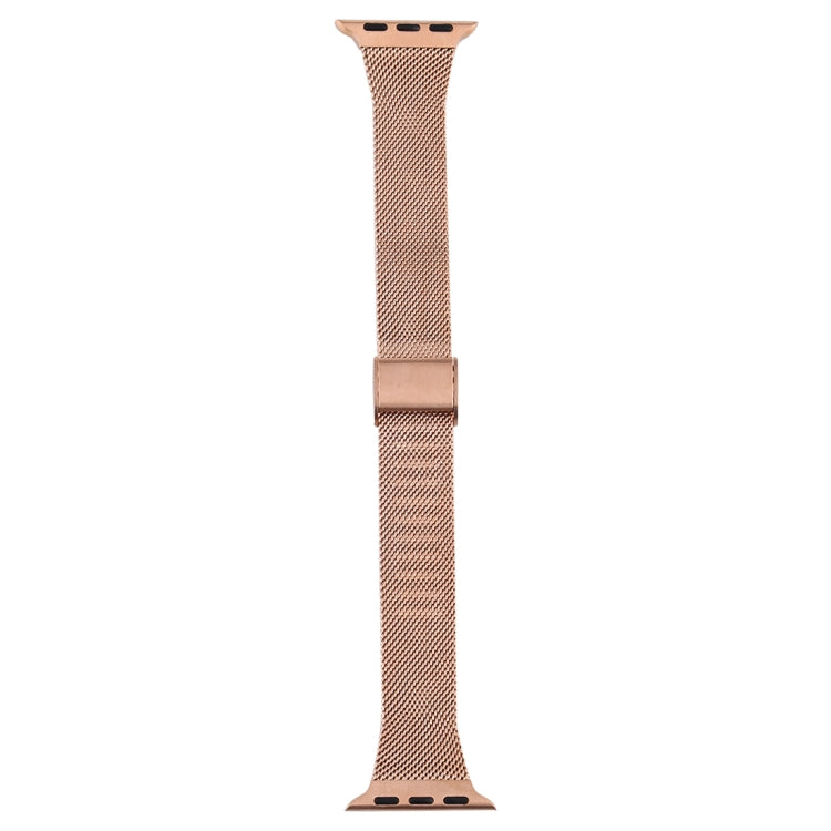 Lisslune | For Apple Watch Series 9&8&7 41mm / SE 3&SE 2&6&SE&5&4 40mm / 3&2&1 38mm Milanese stainless steel watch band (Rose Gold)