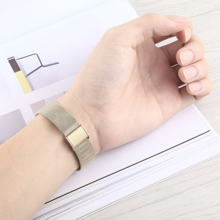Lisslune | For Apple Watch Ultra 49mm & Watch Ultra 2 49mm / Series 9 & 8 & 7 45mm / SE 3 & SE 2 & 6 & SE & 5 & 4 44mm / 3 & 2 & 1 42mm Milanese Stainless Steel Watch Band (Starlight)