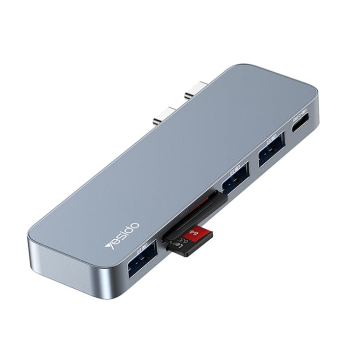 Lisslune | Yesido HB10 6 in 1 USB-C / Type-C Ports Multifunctional Docking Station HUB Adapter