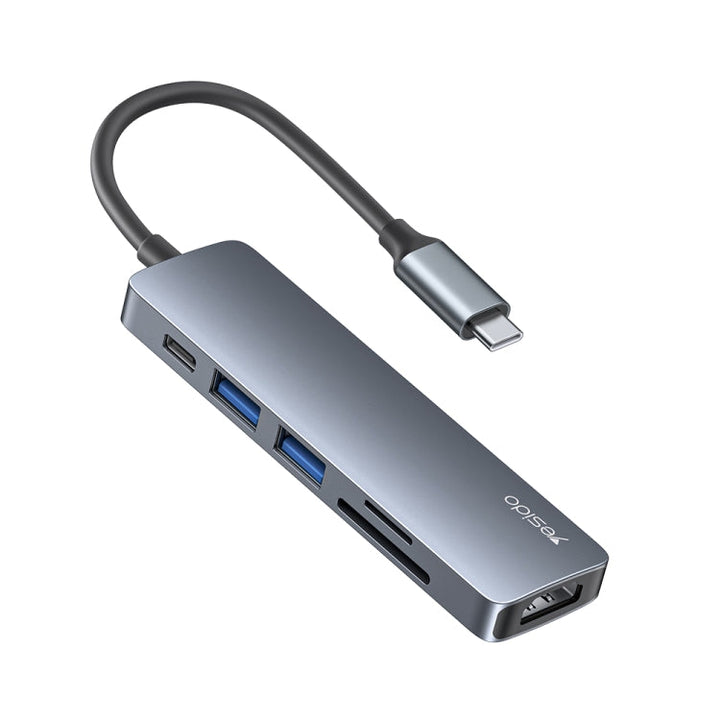 Lisslune | Yesido HB11 6 in 1 USB-C / Type-C Ports Multifunctional Docking Station HUB Adapter