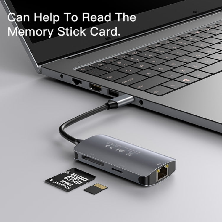 Lisslune | Yesido HB15 6 in 1 USB-C / Type-C Ports Multifunctional Docking Station HUB Adapter