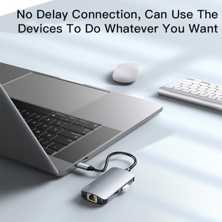 Lisslune | Yesido HB15 6 in 1 USB-C / Type-C Ports Multifunctional Docking Station HUB Adapter