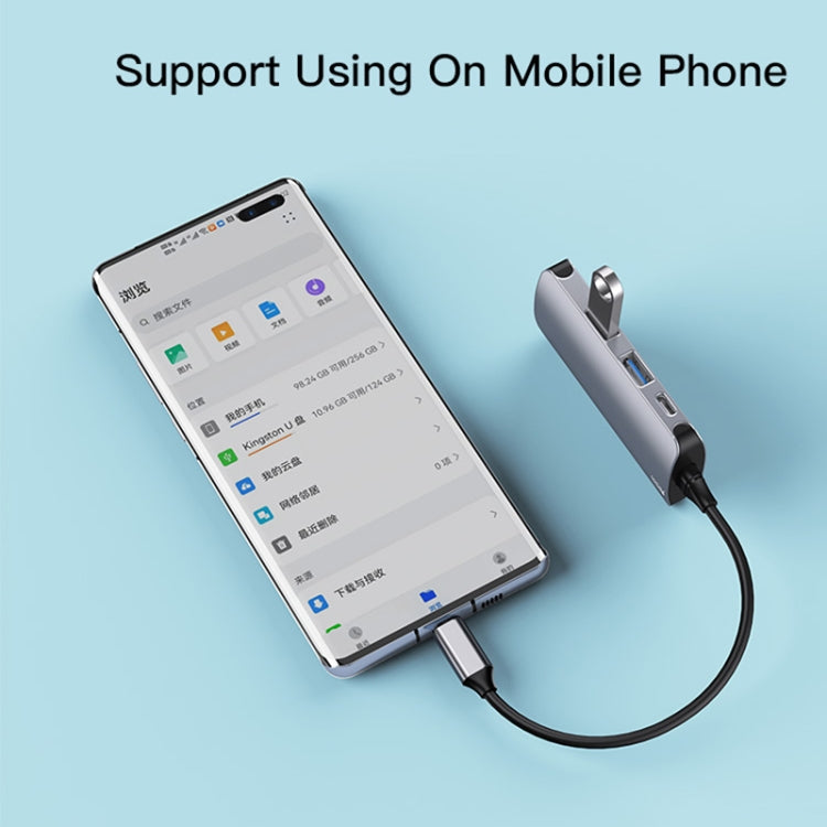 Lisslune | Yesido HB15 6 in 1 USB-C / Type-C Ports Multifunctional Docking Station HUB Adapter