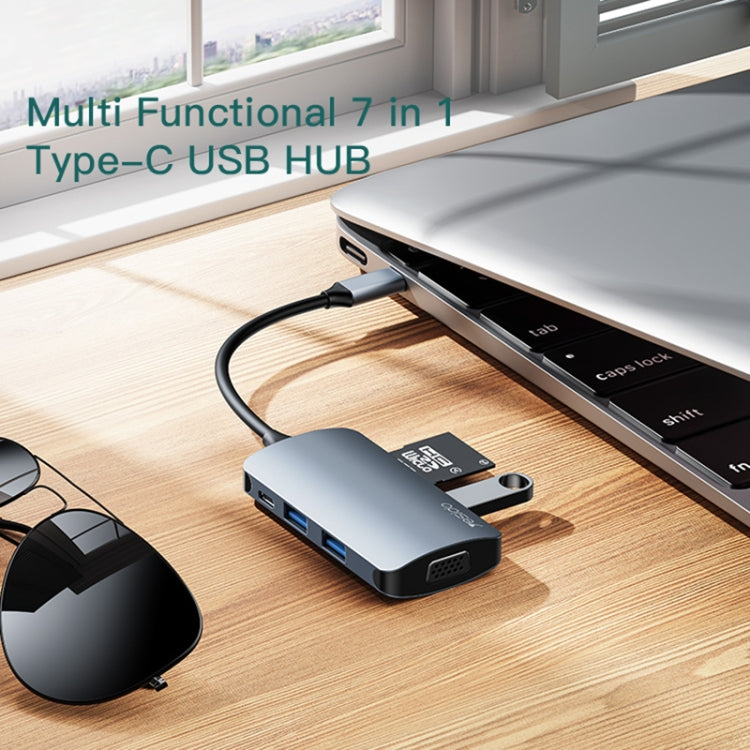 Lisslune | Yesido HB16 7 in 1 USB-C / Type-C Ports Multifunctional Docking Station HUB Adapter