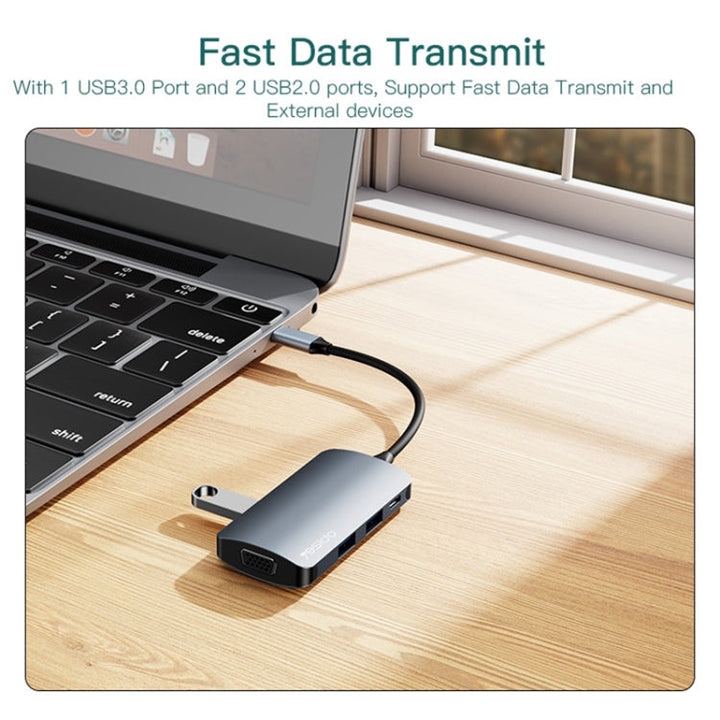 Lisslune | Yesido HB16 7 in 1 USB-C / Type-C Ports Multifunctional Docking Station HUB Adapter