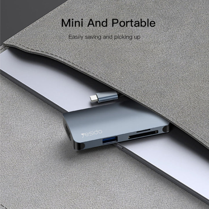Lisslune | Yesido HB16 7 in 1 USB-C / Type-C Ports Multifunctional Docking Station HUB Adapter