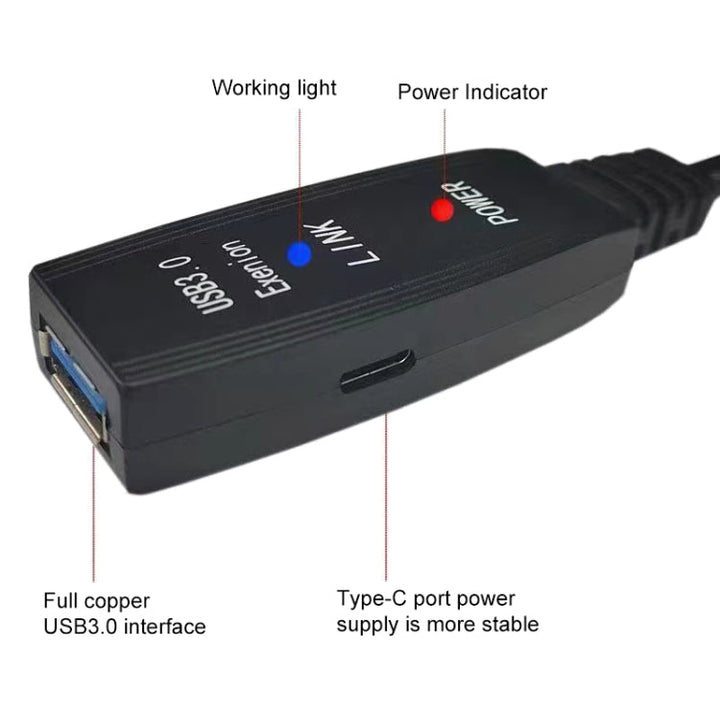 Lisslune | USB 3.0 Male to Female Super Speed Extension Cable, Length: 5m
