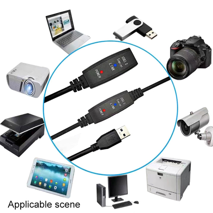Lisslune | USB 3.0 Male to Female Super Speed Extension Cable, Length: 5m