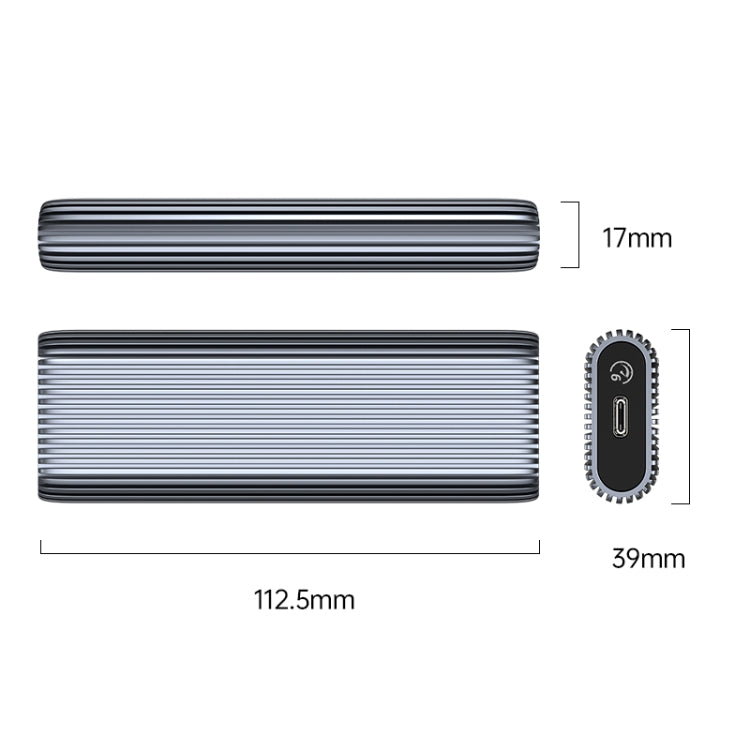 Lisslune | ORICO AM2C3 M.2 NGFF SSD enclosure (Gray)