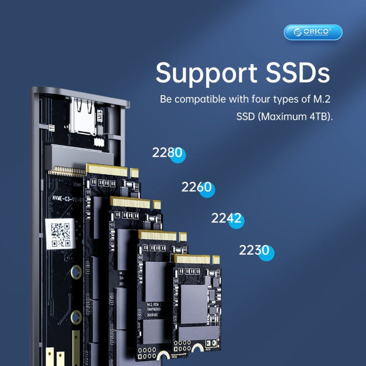 Lisslune | ORICO AM2C3 M.2 NGFF SSD enclosure (Gray)