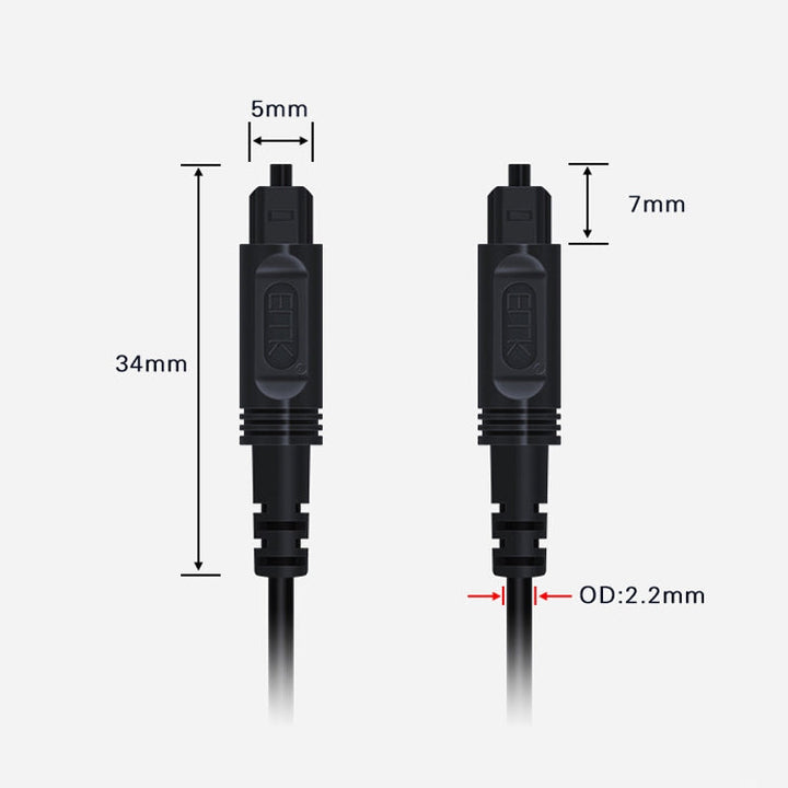 Lisslune | 25m EMK OD2.2mm Digital Audio Optical Fiber Cable Plastic Speaker Balance Cable (Sky Blue)