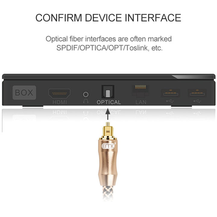 Lisslune | 20m EMK OD6.0mm Gold-plated TV Digital Audio Optical Fiber Connecting Cable