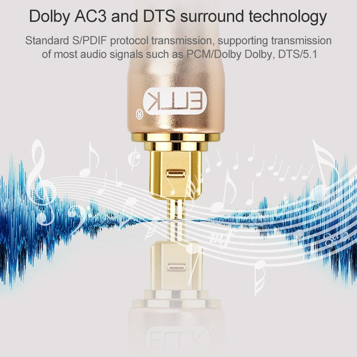 Lisslune | 20m EMK OD6.0mm Gold-plated TV Digital Audio Optical Fiber Connecting Cable