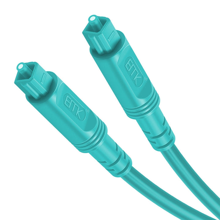 Lisslune | 20m EMK OD4.0mm square port to square port digital audio speaker optical fiber connection cable (Sky Blue)