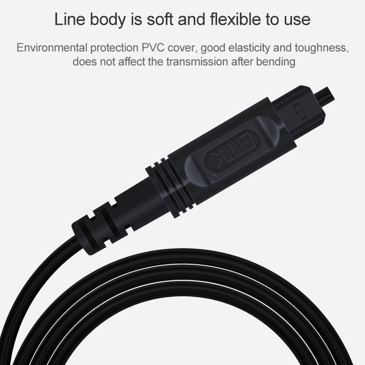 Lisslune | 20m EMK OD4.0mm square port to square port digital audio speaker optical fiber connection cable (Sky Blue)