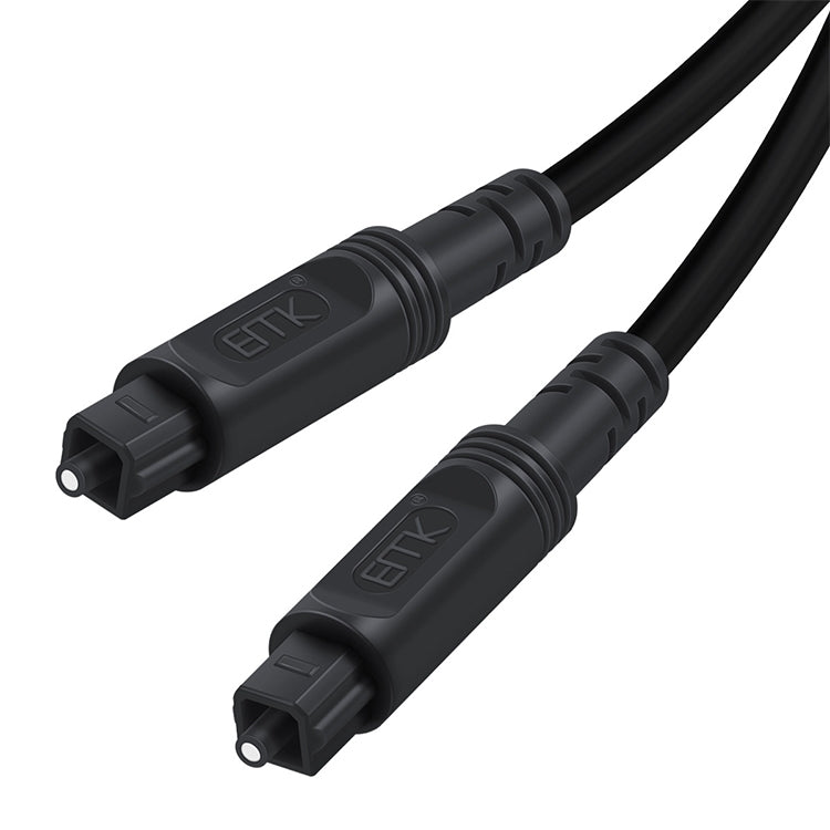 Lisslune | 25m EMK OD4.0mm Square Port to Square Port Digital Audio Speaker Optical Fiber Connection Cable (Black)