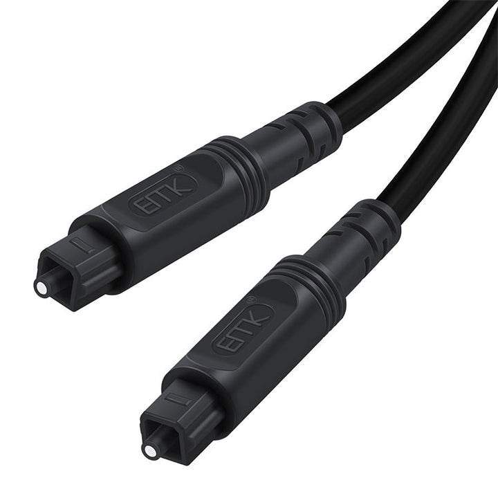 Lisslune | 25m EMK OD4.0mm Square Port to Square Port Digital Audio Speaker Optical Fiber Connection Cable (Black)