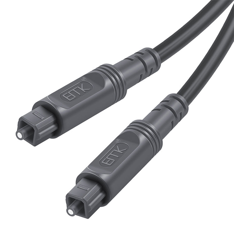Lisslune | 25m EMK OD4.0mm Square Port to Square Port Digital Audio Speaker Optical Fiber Cable Connection Cable (Silver Gray)