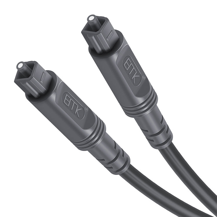 Lisslune | 25m EMK OD4.0mm Square Port to Square Port Digital Audio Speaker Optical Fiber Cable Connection Cable (Silver Gray)