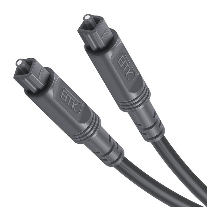 Lisslune | 25m EMK OD4.0mm Square Port to Square Port Digital Audio Speaker Optical Fiber Cable Connection Cable (Silver Gray)