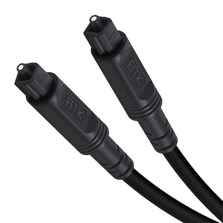 Lisslune | 30m EMK OD4.0mm Square Port to Square Port Digital Audio Speaker Optical Fiber Connection Cable (Black)