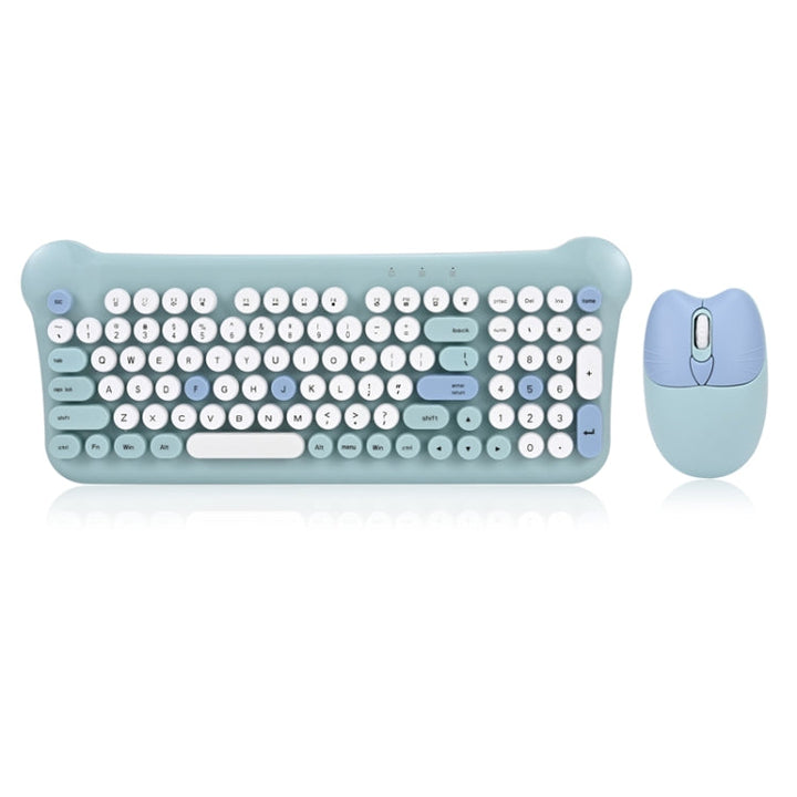 Lisslune | QW05 Mixed Color Portable 2.4G Wireless Keyboard Mouse Set (Blue)
