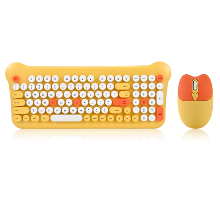 Lisslune | QW05 Multicolor Portable 2.4G Wireless Keyboard-Mouse Set (Yellow)