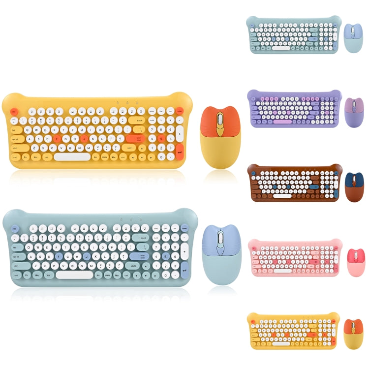 Lisslune | QW05 Multicolor Portable 2.4G Wireless Keyboard-Mouse Set (Yellow)