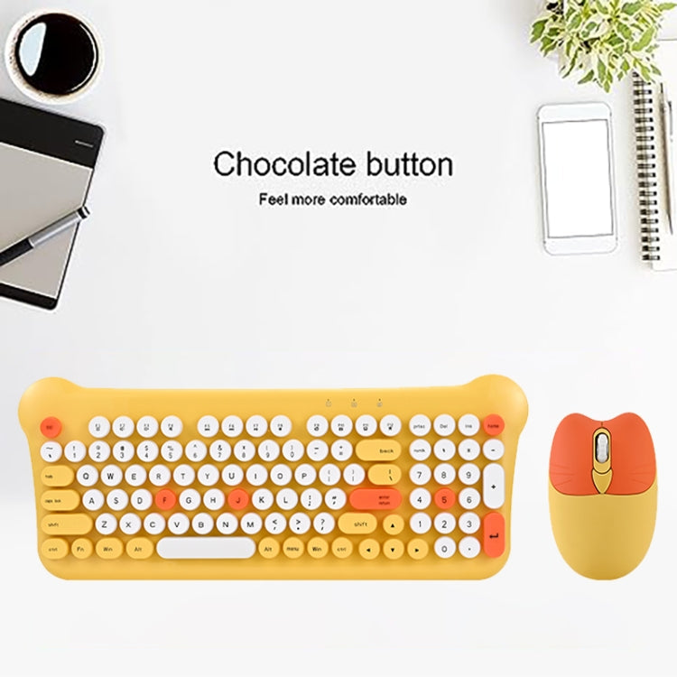 Lisslune | QW05 Mixed Color Portable 2.4G Wireless Keyboard Mouse Set (Brown)