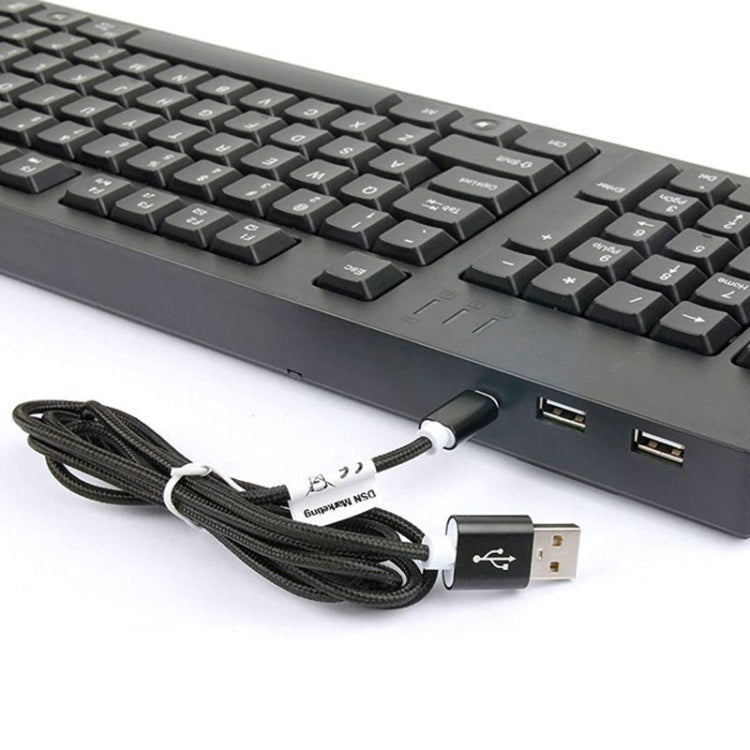Lisslune | Wired USB Left-Handed Keyboard with Dual HUB Function (Black)