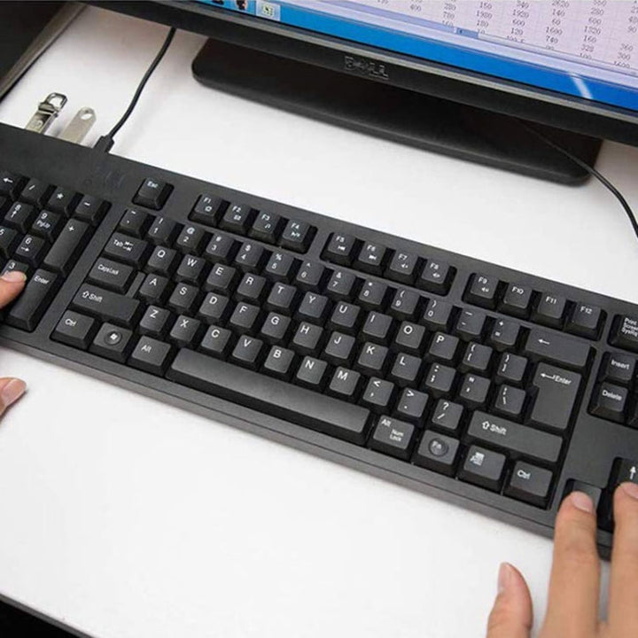 Lisslune | Wired USB Left-Handed Keyboard with Dual HUB Function (Black)