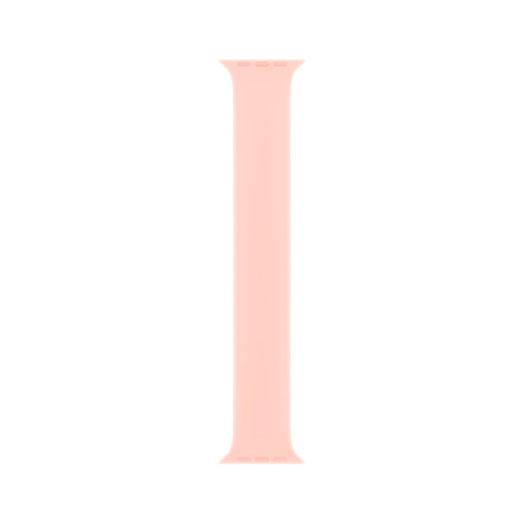 Lisslune | For Apple Watch Ultra 49mm & Watch Ultra 2 49mm / Series 9 & 8 & 7 45mm / SE 3 & SE 2 & 6 & SE & 5 & 4 44mm / 3 & 2 & 1 42mm Solid Color Elastic Silicone Watch Band, Size: M 143mm (Pink)