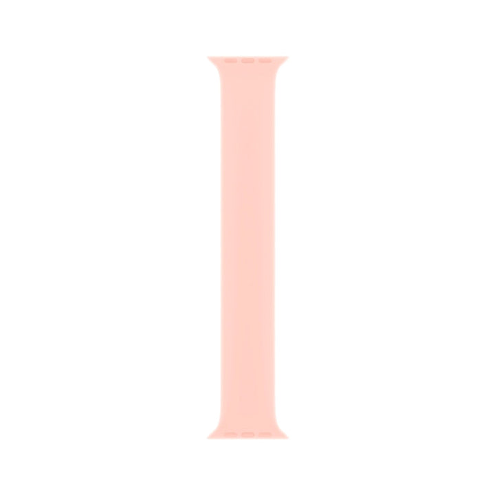 Lisslune | For Apple Watch Ultra 49mm & Watch Ultra 2 49mm / Series 9 & 8 & 7 45mm / SE 3 & SE 2 & 6 & SE & 5 & 4 44mm / 3 & 2 & 1 42mm Solid Color Elastic Silicone Watch Band, Size: M 143mm (Pink)