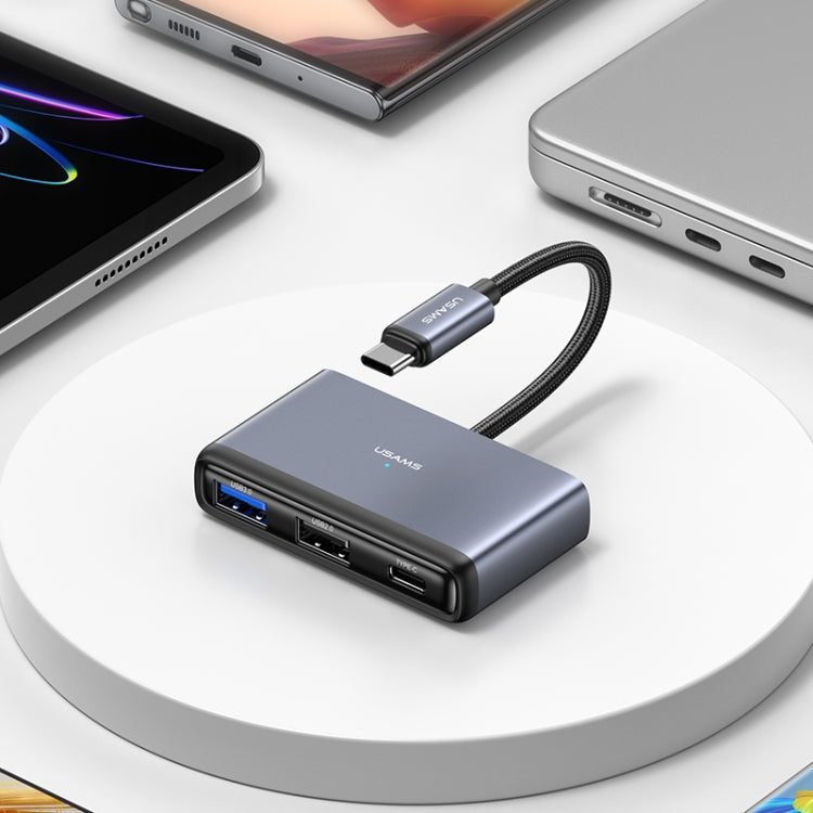 Lisslune | USAMS US-SJ627 4 in 1 Type-C Multifunctional Docking Station HUB