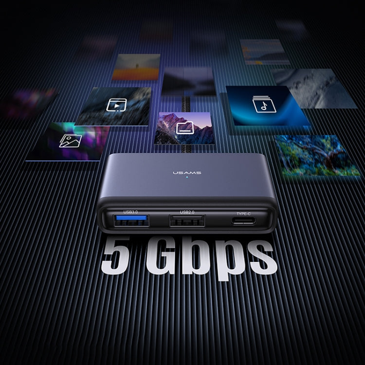 Lisslune | USAMS US-SJ627 4 in 1 Type-C Multifunctional Docking Station HUB