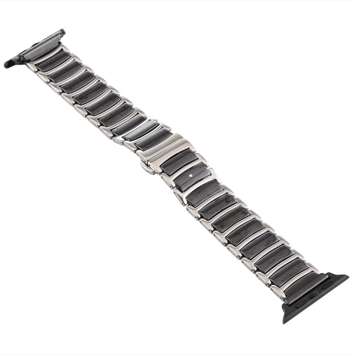 Lisslune | For Apple Watch Series 8&7 41mm / SE 2&6&SE&5&4 40mm / 3&2&1 38mm Ceramic Steel Bracelet (Black)
