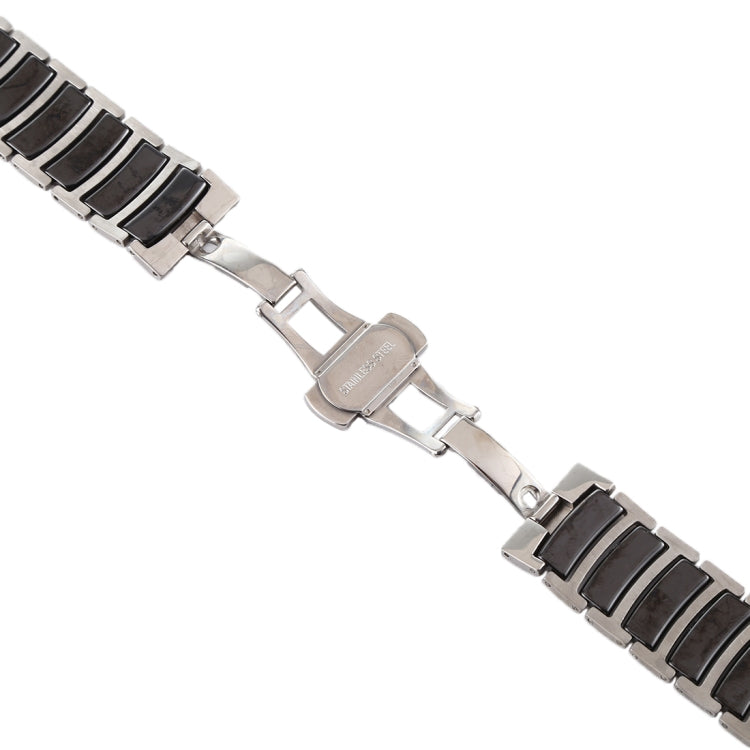 Lisslune | For Apple Watch Series 8&7 41mm / SE 2&6&SE&5&4 40mm / 3&2&1 38mm Ceramic Steel Bracelet (Black)