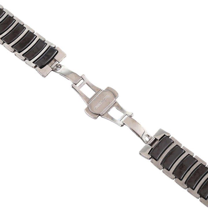 Lisslune | For Apple Watch Series 8&7 41mm / SE 2&6&SE&5&4 40mm / 3&2&1 38mm Ceramic Steel Bracelet (Black)