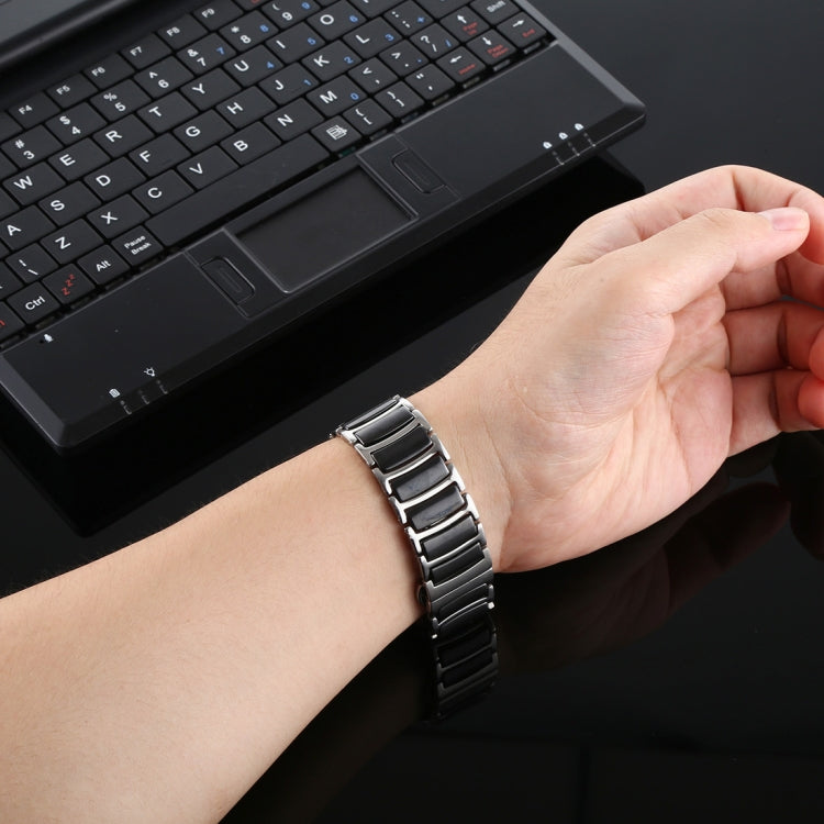 Lisslune | For Apple Watch Series 8&7 41mm / SE 2&6&SE&5&4 40mm / 3&2&1 38mm Ceramic Steel Bracelet (Black)