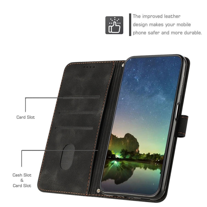 Lisslune | For iPhone 13 Pro Max Dream Triangle Leather Phone Case with Shoulder Strap (Black)