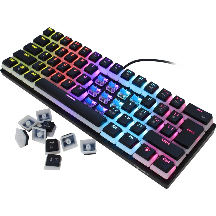 Lisslune | HXSJ L700 Wired RGB Mechanical Keyboard 61 Pudding Keycaps (Black)