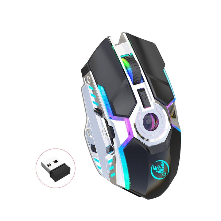 Lisslune | HXSJ T30 2400DPI RGB 2.4GHz Wireless Mouse (Black)
