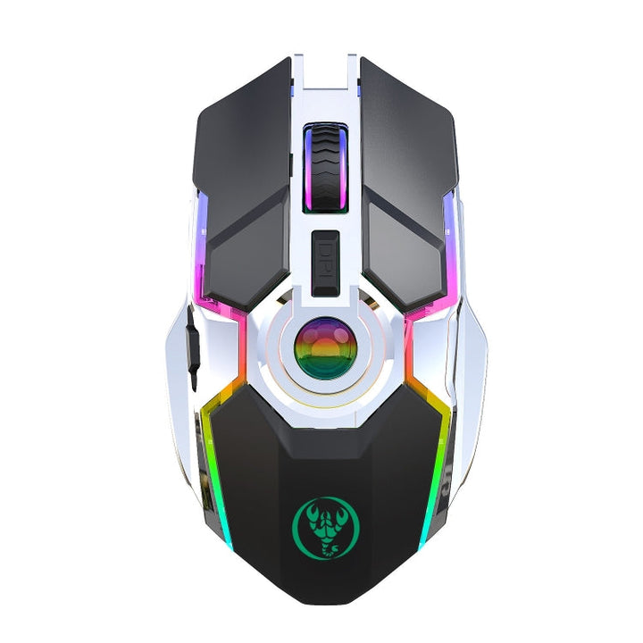 Lisslune | HXSJ T30 2400DPI RGB 2.4GHz Wireless Mouse (Black)